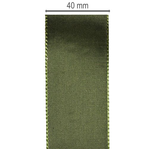 Satinband für Geschenkverpackung Taftband Grün 40mm 5m | Floristik24.de