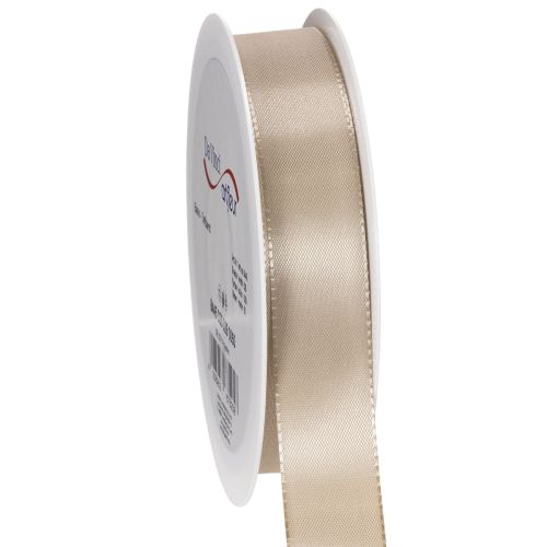 Dekoband Satin Beige Taftband 25mm 50m
