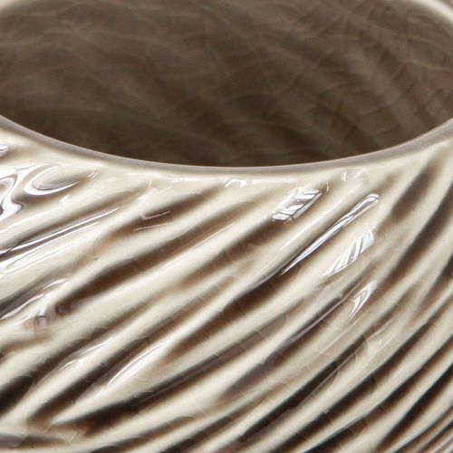 Artikel Dekoschale Keramik Spiral Dekor Beige Braun Ø9cm 4St
