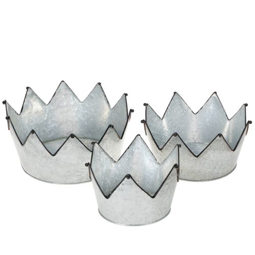 Dekoschale Metallschale Krone Ø26,5/22,5/19cm 3er-Set kaufen | Floristik24.de