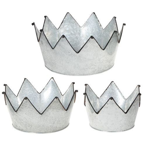 Dekoschale Metallschale Krone Ø26,5/22,5/19cm 3er-Set | Floristik24.de