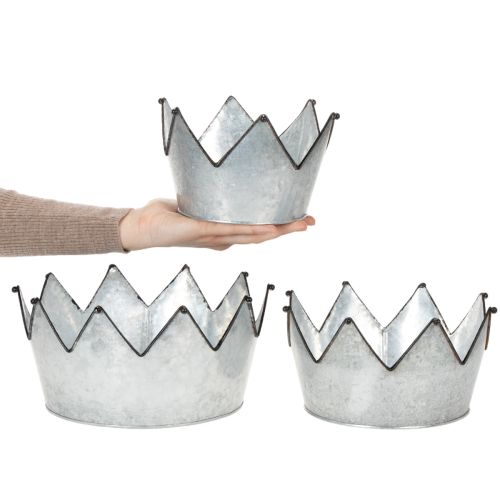 Dekoschale Metallschale Krone Ø26,5/22,5/19cm 3er-Set | Floristik24.de