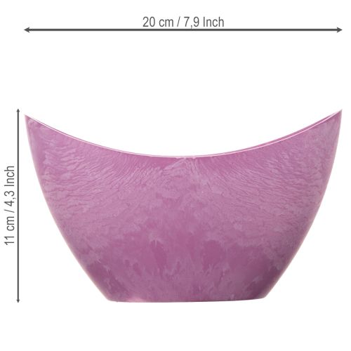 Dekoschale Plastik Pink 20cm x 9cm H11,5cm  1 St | Floristik24.de