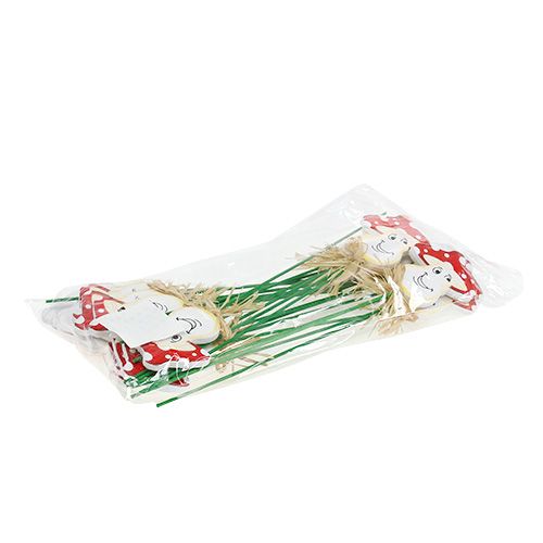 Floristik24 Dekostecker Pilz 6,5cm L27cm 24 St