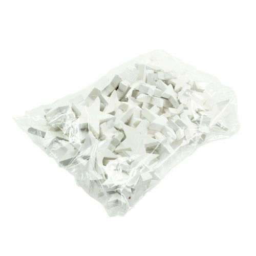 Floristik24 Holzsterne, Weihnachtsdeko, Hochzeit, Advent Weiß Ø3–5cm 72 St