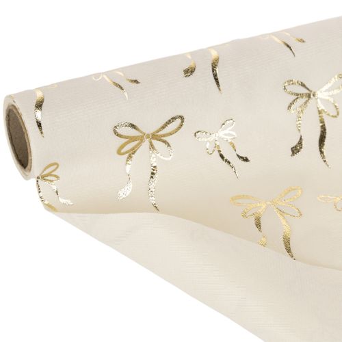Tischband Dekostoff mit schmalen Schleifen auf Rolle 120x35cm 2St | Floristik24.de