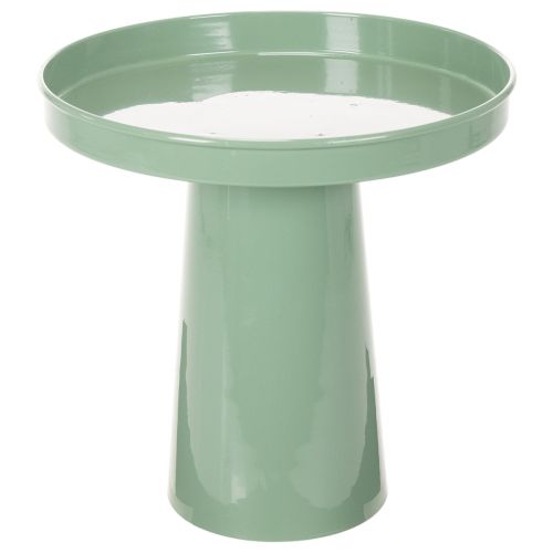 Dekoteller Metall grün runder Fuß Tablett für Blumenarrangements 20cm kaufen | Floristik24.de