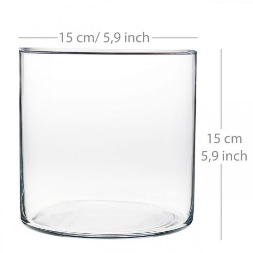 Artikel Dekovase Glaszylinder Klar Ø15cm H15cm