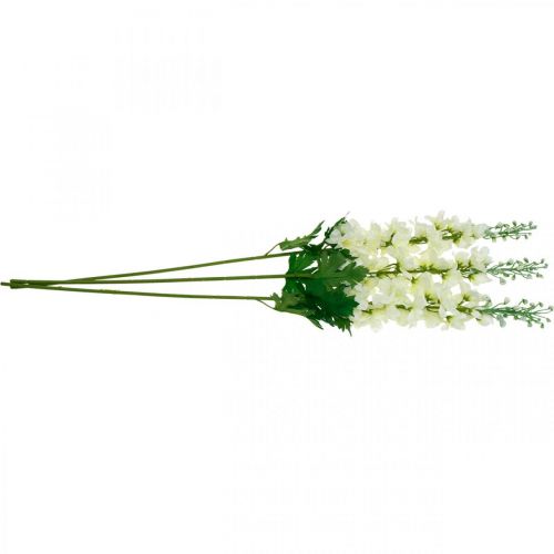 Floristik24.de Delphinium Weiß Künstlicher Rittersporn Seidenblumen  Kunstblumen 3St-63250