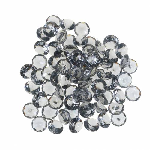 Dekosteine Diamant Acryl Grau Ø1,2cm 175g Schmuck Dekoration