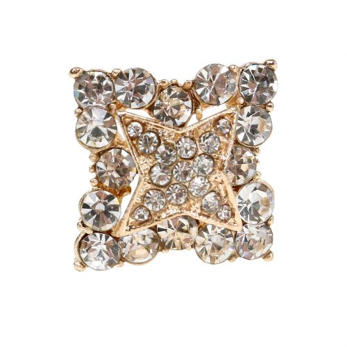 Diamantnadel Hochzeitsdeko Gold 7cm 9St