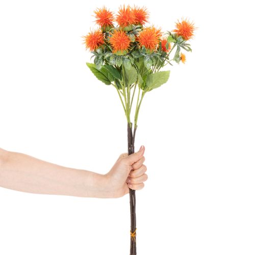 Artikel Künstliche Färberdistel orange als Kunstblume für Vasen und Dekoration 55cm 4St