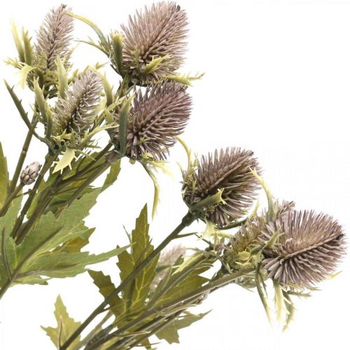 Floristik24 Distel künstlich Lila Dekozweig 10 Blütenköpfe 68cm 3St