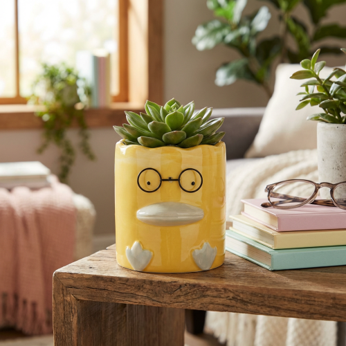 Artikel Vase zylindrisch Dekorative Keramik Ente für ein stilvolles Zuhause 13cm 2St