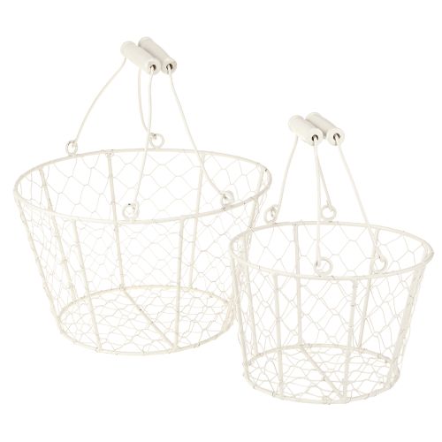 Floristik24 Dekokörbchen Draht als dekorative Lösung für kreative Gartengestaltung 30cm 1Set
