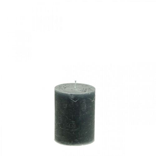 Artikel Durchgefärbte Kerzen Anthrazit Stumpenkerzen 70×100mm 4St