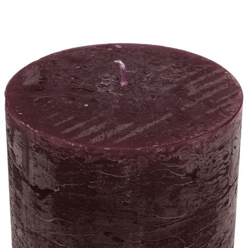 Durchgefärbte Kerzen Burgund 60x100mm 4St