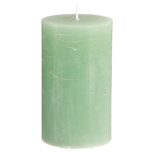 Jade Grün Stumpenkerzen durchgefärbt, Hochwertige Dekokerzen 70x120mm, Stilvolle Tischdeko und Geschenkidee, 4er Set