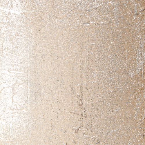 Artikel Durchgefärbte Stumpenkerzen Platin 60x100mm 4er Set - Lange Brenndauer, Premium Qualität