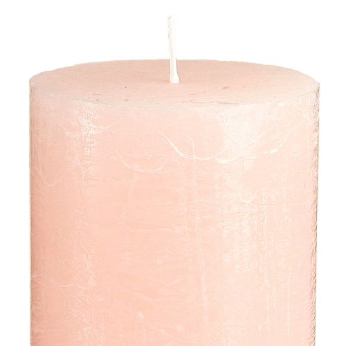 Artikel Stumpenkerzen Rosa 70x120mm - 4er Set Hellrosa Deko-Kerzen für Romantik & Gemütlichkeit, Hochzeitsdeko