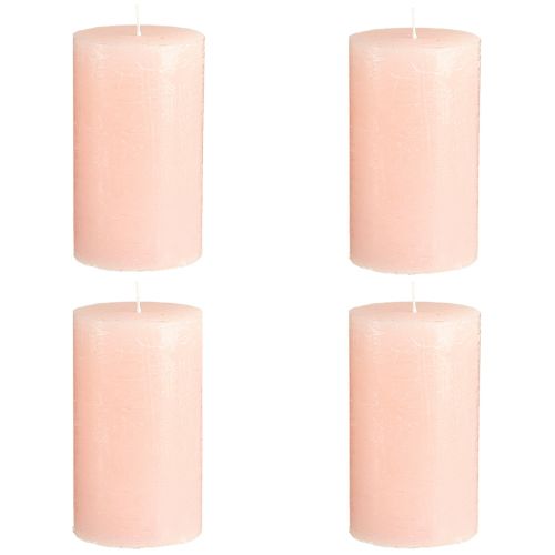 Artikel Stumpenkerzen Rosa 70x120mm - 4er Set Hellrosa Deko-Kerzen für Romantik & Gemütlichkeit, Hochzeitsdeko