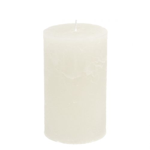 Durchgefärbte Kerzen Weiß 85x150mm 2St