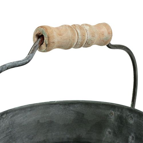 Floristik24 Eimer Zink, Grün Ø12cm H10cm