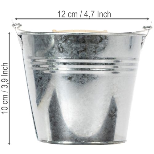 Eimer Ø12cm H10cm 8St. Zink