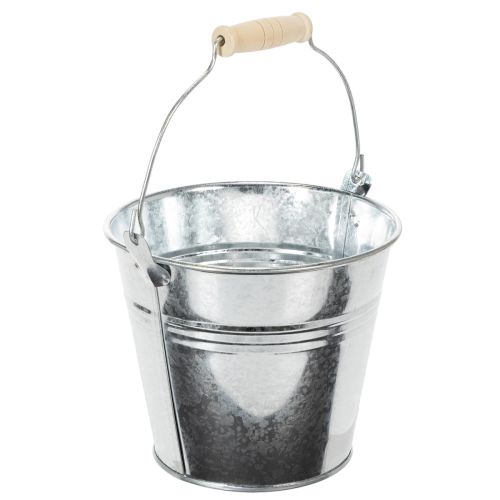 Eimer Ø14cm H12cm 6 St. Zink glänzend | Floristik24.de