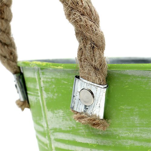 Floristik24 Eimer Frühlingsgrün Ø25cm H24cm 2St