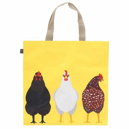 Shopper mit Hühner-Motiv praktische Einkaufstasche 40cm | Floristik24.de