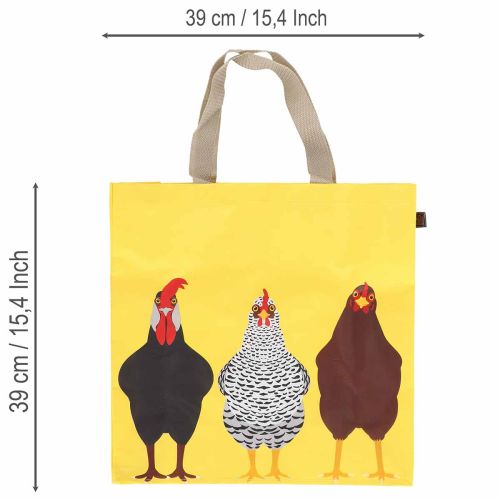 Shopper mit Hühner-Motiv praktische Einkaufstasche 40cm | Floristik24.de