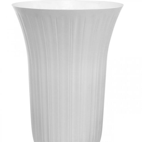 Einstellvase Lilia Weiß Kunststoff Vase Ø28cm H48cm