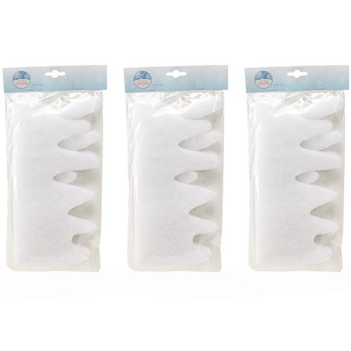 Artikel Eiszapfengirlande Schneevlies mit Glitter Bordüre 13×180cm 3St