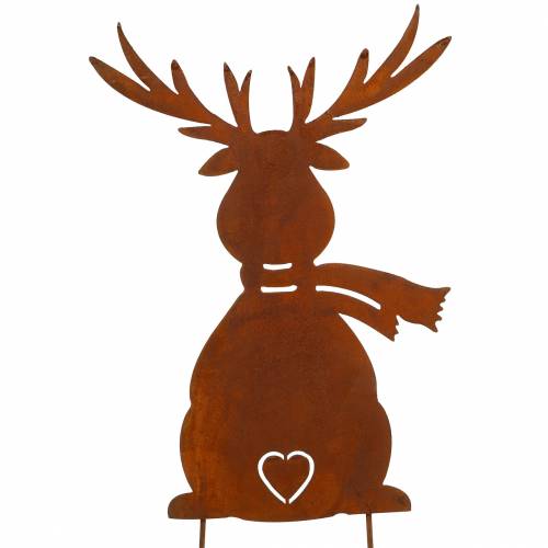 Floristik24 Elch Edelrost zum Stecken H58cm