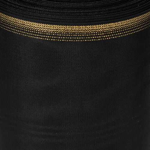 Elegantes Kranzband Moiré 175mm Schwarz mit Perlkante und Taftbindung, Dekoband Trauerfloristik, Schleifenband 25m | Floristik24.de