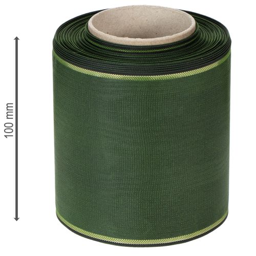 Elegantes Kranzband Moiré Grünes Band mit Goldrand 100mm x 25m für Trauerfloristik und Dekoration | Floristik24.de