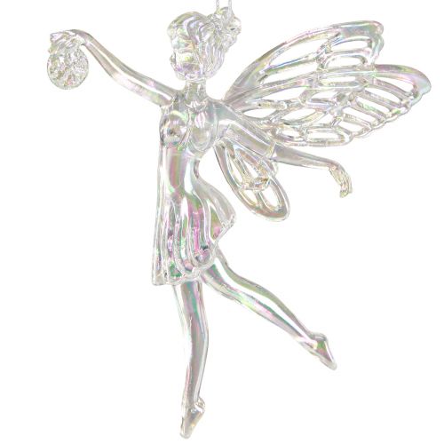 Floristik24 Elfen Deko Acryl Weihnachtselfen Klar 11cmx12cm 3St