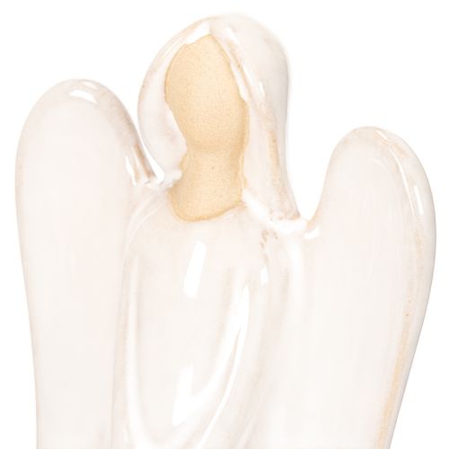 Engel Figur mit Herz Dekoration in Cremeweiß 23cm | Floristik24.de