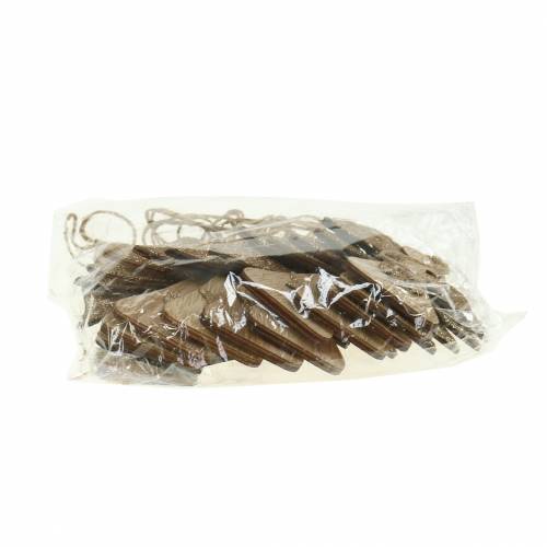 Floristik24 Deko Hänger Holzengel Glitter 10cm 12 St