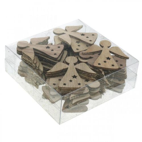 Floristik24 Streudeko Engel Holz Tischdeko Weihnachten 5cm 48 St