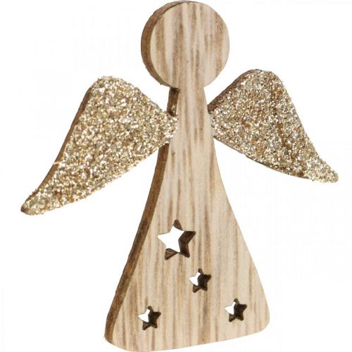Floristik24 Streudeko Engel Holz Tischdeko Weihnachten 5cm 48 St