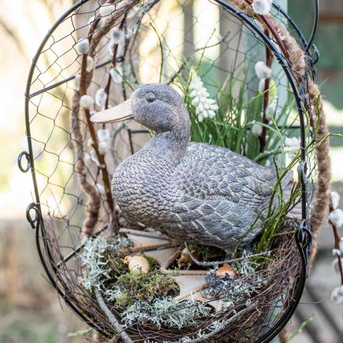 Gartenfigur Dekofigur Enten Küken Statue Garten Deko Kunsstein