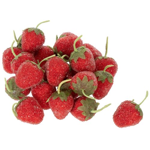 Artikel Künstliche Erdbeeren Deko Objekte für elegante Inneneinrichtungen und Feiern 4cm 24St