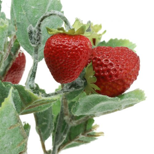 Künstliche Erdbeere als Pick Rot L30cm