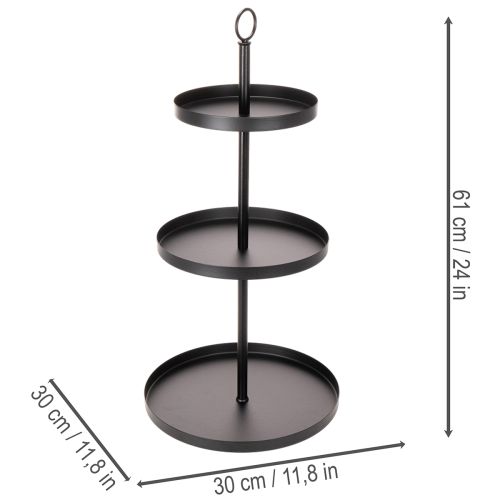 Etagere dreistöckig Metall Rund für mehrstöckige Tischdeko 61cm | Floristik24.de