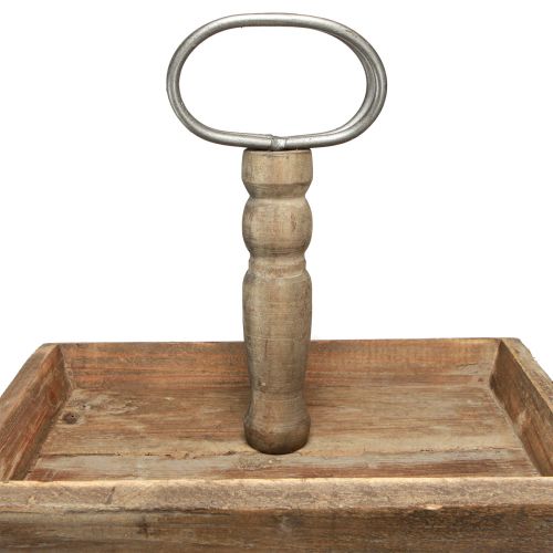 Floristik24 Etagere Holz Vintage 3-stöckig Eckig Braun 50x40x64cm