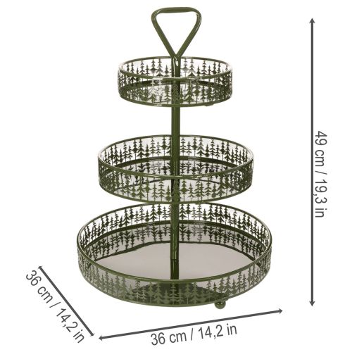 Metall-Etagere Grün drei
