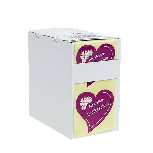 Floristik24 Etiketten Herzform „Als kleines Dankeschön“ 250St