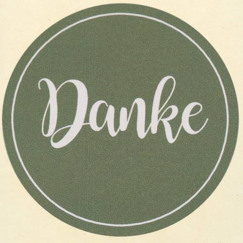 Floristik24 Etiketten "Danke" Grau Ø3,5cm 500St